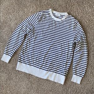 Striped long sleeve knit shirt